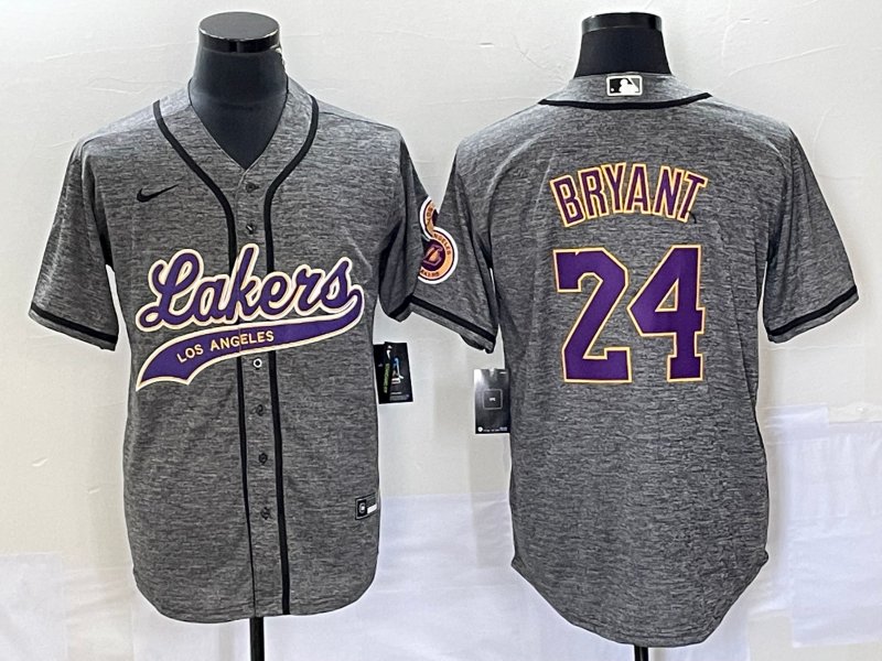 Nike 2023 Men Los Angeles Lakers #24 Bryant Grey NBA Jersey